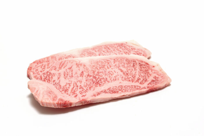 Kobe beef isolated on a white background.