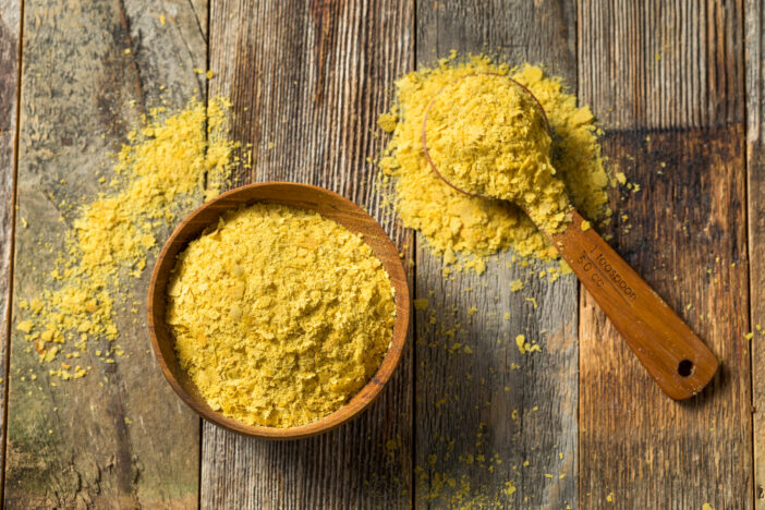 Raw Yellow Organic Nutritional Yeast in a Bowl