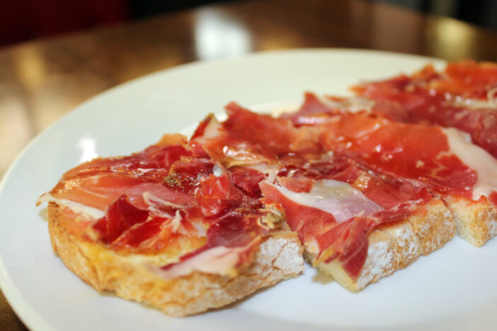 Iberian ham toast