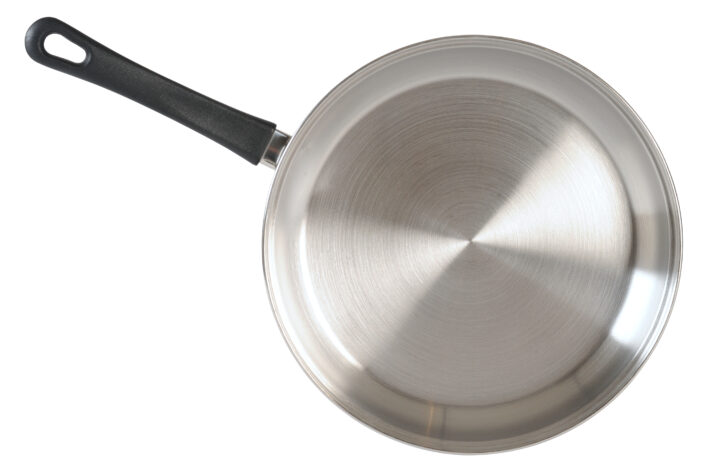 Frying pan. Clipping path.