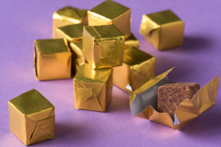 Bouillon Cubes in Gold Foil