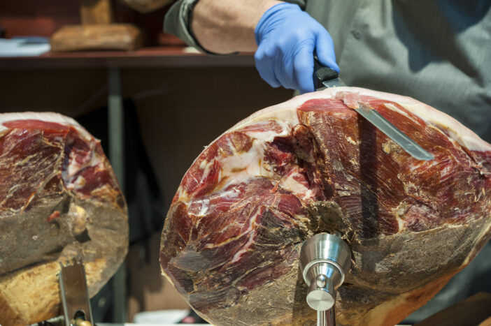 The Prosciutto is an Italian dry-cured ham that is usually thinly sliced and served uncooked