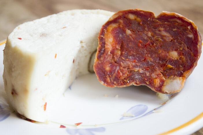 handcraft primosale cheese and calabresian soppressata salami