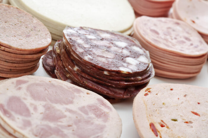 Cold cuts, slices, kind of sausages