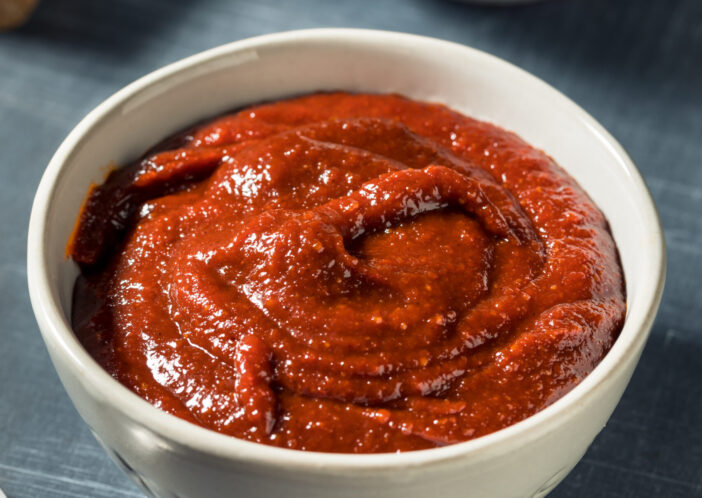 Organic Red Korean Gochujang Sauce in a Bowl