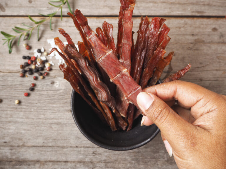 Beef jerky on hand