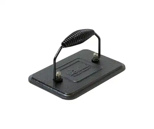 Lodge Rectangular Cast Iron Grill Press, Pre-Seasoned, 6.75"x4.5"