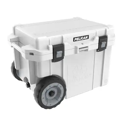 Pelican Elite Wheeled Cooler, 45 Quart - White