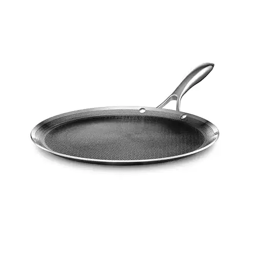 HexClad 12-Inch Hybrid Nonstick Griddle Pan, Induction Ready