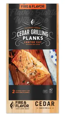 Fire & Flavor Cedar Grilling Planks, 11-Inch, 2-Pack