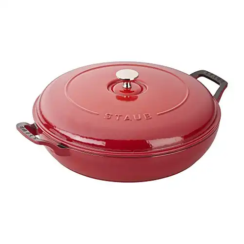 Staub Cast Iron 3.5-qt Braiser in Cherry - Made in France