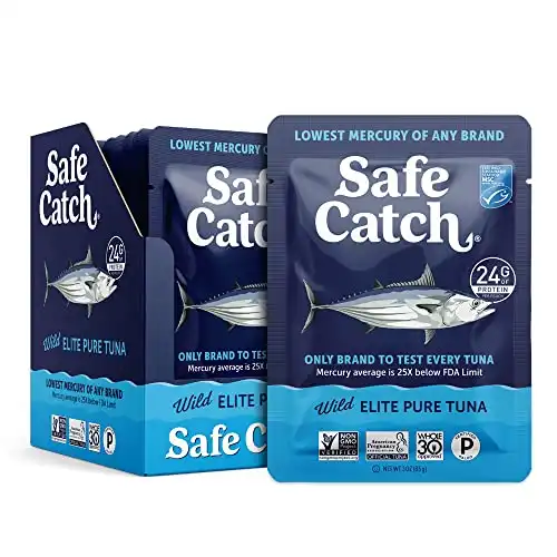 Safe Catch Elite Tuna Pouches, Wild-Caught, Low Mercury, 12 Pack