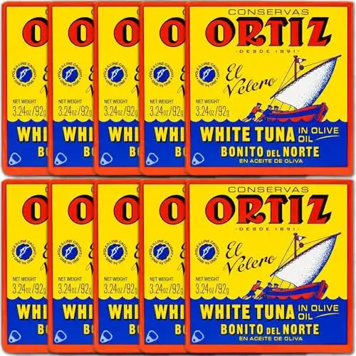 Ortiz White Tuna in Olive Oil, 3.24oz Can, Pack of 10