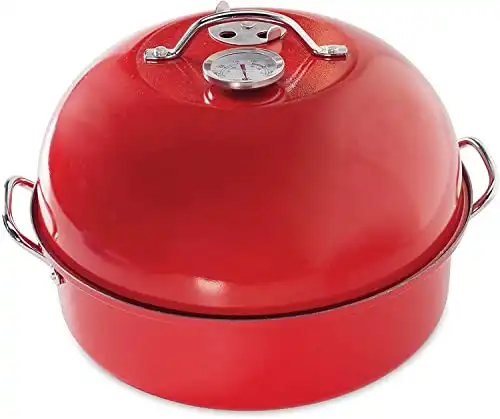 Nordic Ware Kettle Smoker - Portable Red Smoking Grill