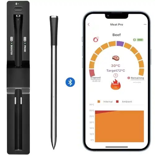 Smart Wireless Meat Thermometer - Dual Bluetooth Cooking Thermometer