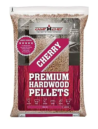 Camp Chef Cherry Hardwood Smoking Cooking Pellets, 20 lb