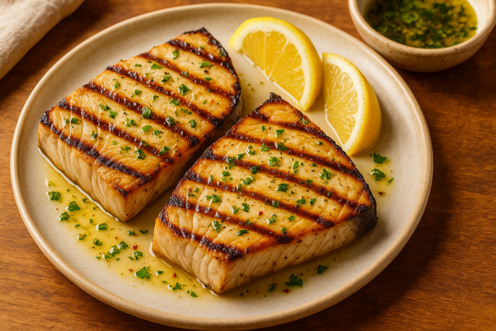 grilled swordfish steaks with lemon herb Grilled Swordfish Steaks with Lemon-Herb Marinade Recipe