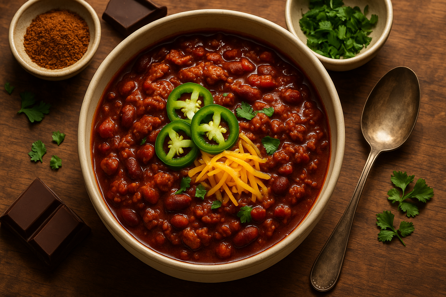 spicy venison chili recipe with dark cho Spicy Venison Chili Recipe with Dark Chocolate