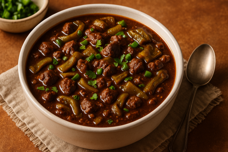 Bison Chili with Roasted Hatch Chiles