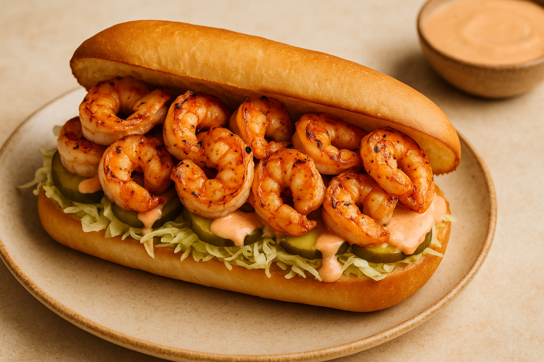 Grilled Shrimp Po'Boy with Comeback Sauce 7 Grilled Shrimp Po’Boy with Comeback Sauce