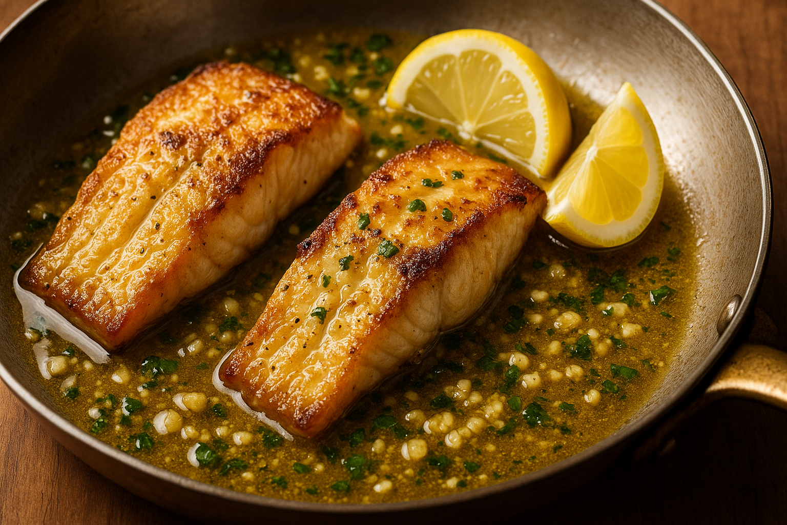 saut ed fish fillets with lemon garlic b SautÃ©ed Fish Fillets with Lemon-Garlic Butter: A Master Recipe