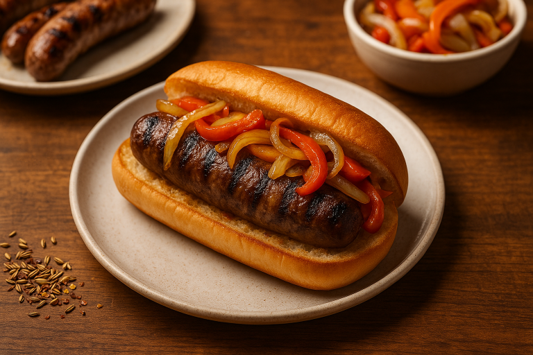 Wild Boar Sausage with Fennel and Red Pepper
