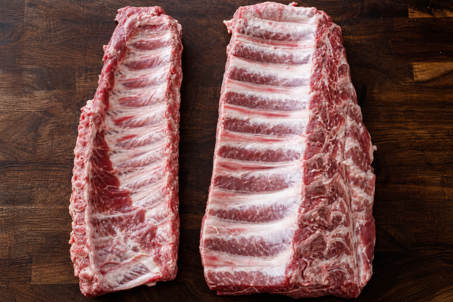Baby Back Ribs vs Spare Ribs: Cut Differences & Value Guide 9 Side by side comparison of baby back ribs and spare ribs showing meat-to-bone differences