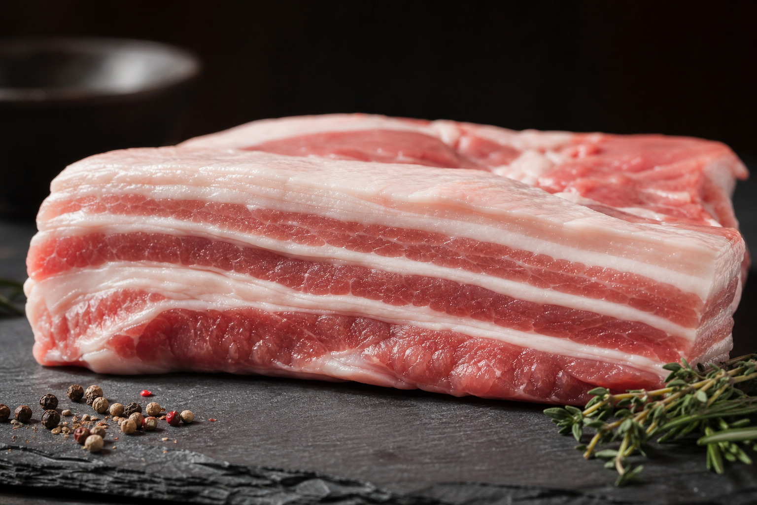 Best Pork Cuts for Slow Cooker: Top Choices That Won't Dry Out 7 Raw pork belly showing layers of meat and fat