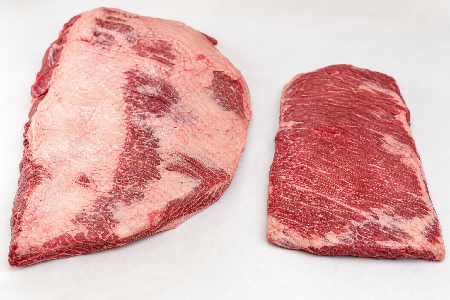 Brisket Flat vs Whole Packer: Which Should You Smoke? 8 Side-by-side comparison of whole packer brisket and brisket flat cuts
