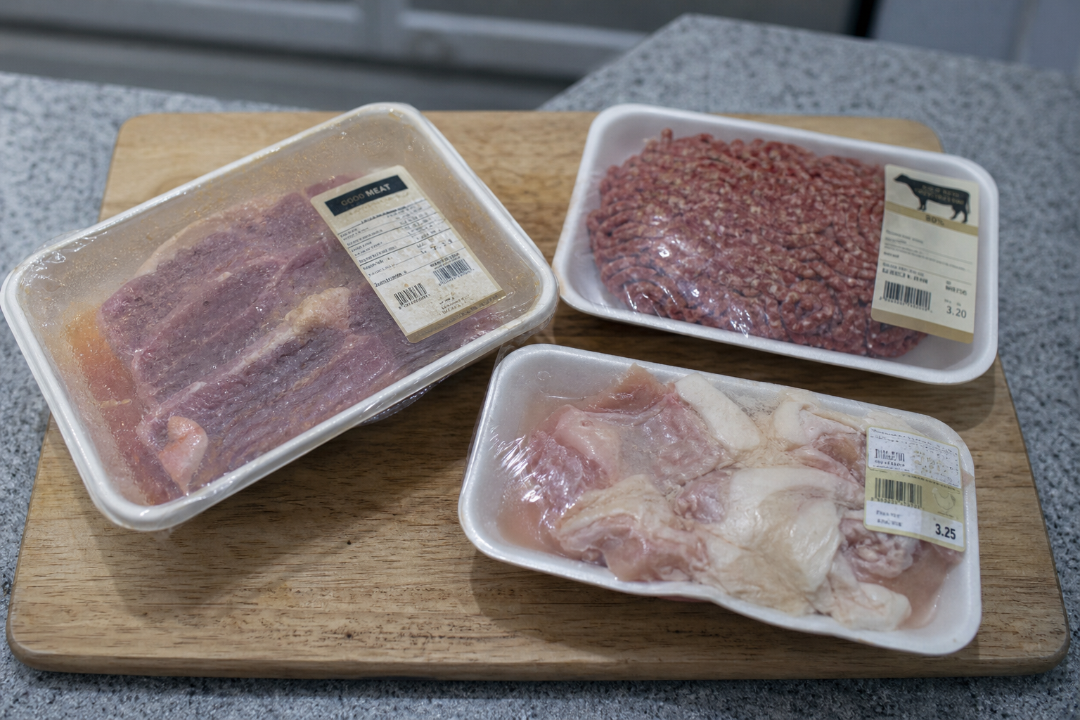 Lower quality meat products showing signs to avoid when shopping