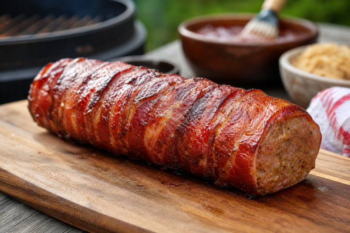how to make a bbq fatty bacon wrapped sausage roll How to Make a BBQ Fatty (Bacon-Wrapped Sausage Roll)