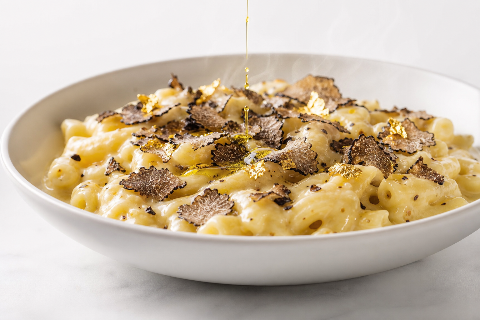 15 Mac and Cheese Topping Ideas to Upgrade Dinner 31 Luxury mac and cheese with shaved black truffle, gruyere, fontina, and olive oil drizzle