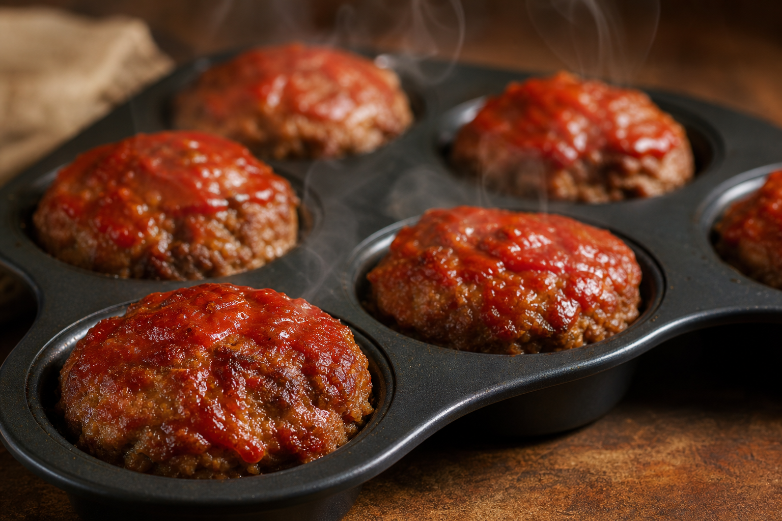12 Meatloaf Recipe Ideas Worth Making 20 Six mini glazed meatloaves in muffin tin fresh from the oven with caramelized ketchup tops