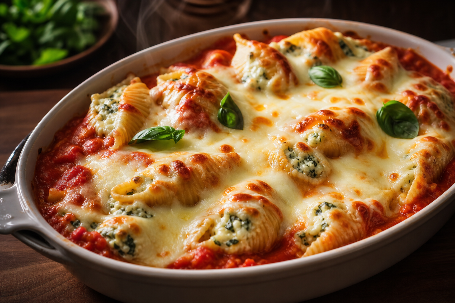 15 Pasta Dinner Ideas for Comfort Food Nights 22 Stuffed pasta shells filled with ricotta and spinach baked in marinara sauce with melted cheese