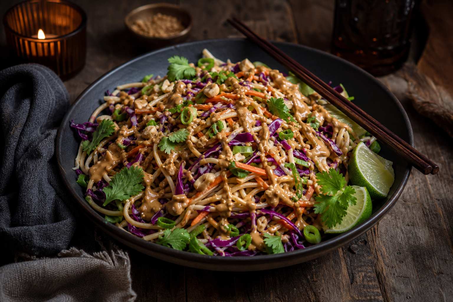 15 Pasta Salad Ideas for Summer Cookouts 29 Thai peanut pasta salad with cabbage, carrots, cilantro, and peanut ginger dressing