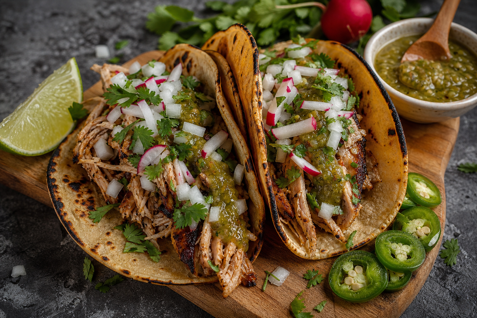 12 Smoked Chicken Serving Ideas 23 Smoked chicken street tacos on corn tortillas with salsa verde, cilantro, and lime