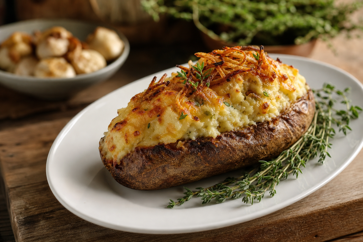 15 Smoker Side Dish Ideas That Pair with Everything 22 Smoked twice baked potato filled with whipped potato roasted garlic and gruyere cheese
