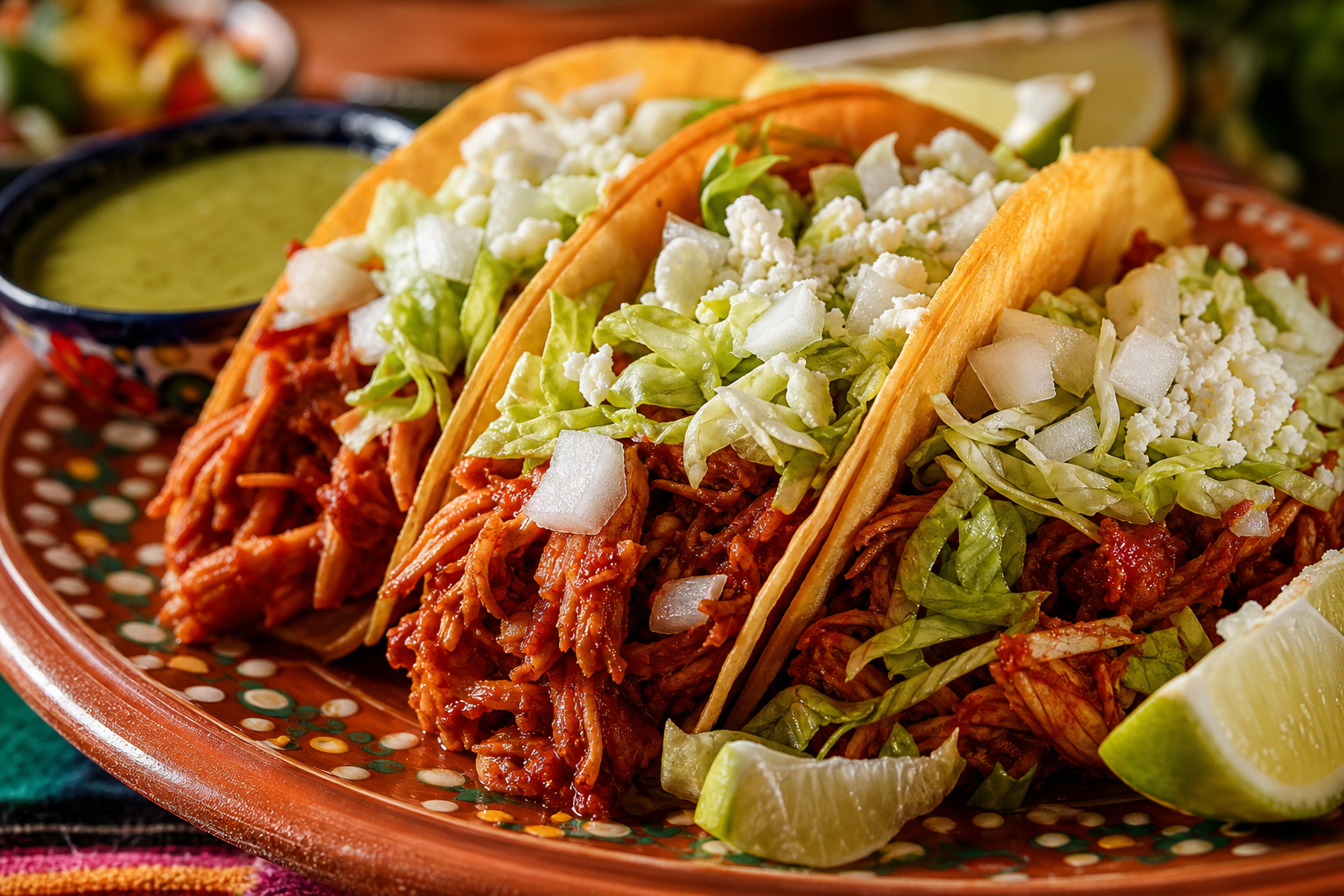 15 Taco Night Meat Filling Ideas 28 Crispy chicken tinga tacos with chipotle tomato sauce, shredded lettuce, onion, and cotija