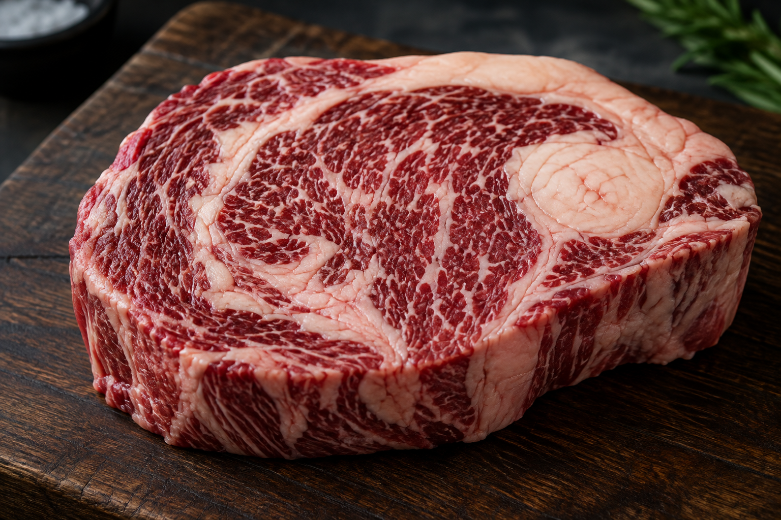 New York Strip vs Ribeye: Which Steak Is the Smarter Buy? 7 Close-up of ribeye steak marbling showing fat distribution throughout the meat