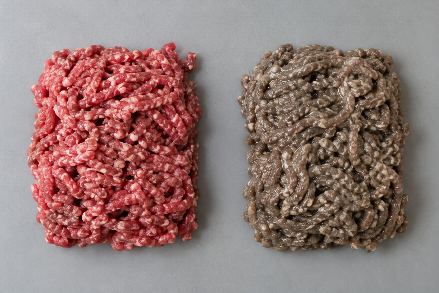 Why Is Ground Beef Brown Inside but Red Outside? 7 Comparison of normal color variation versus spoiled ground beef