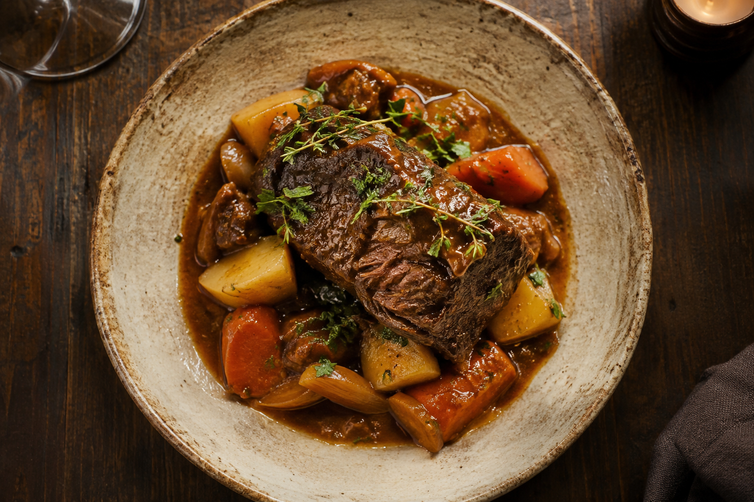 Oxtail vs Beef Shank: Which Gives You More Meat for a Braise? 9 Plated serving of braised meat with vegetables and sauce