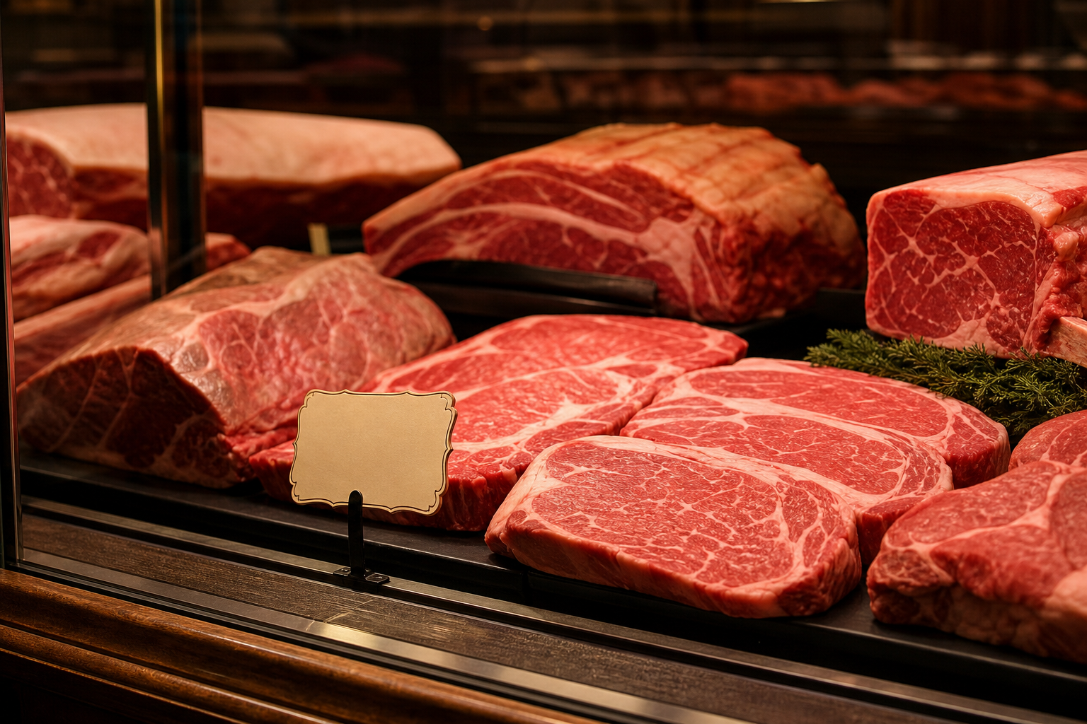 Fresh vs Frozen Meat: When Paying More for Fresh Makes No Sense 9 Premium fresh meat display in a butcher shop illustrating higher pricing