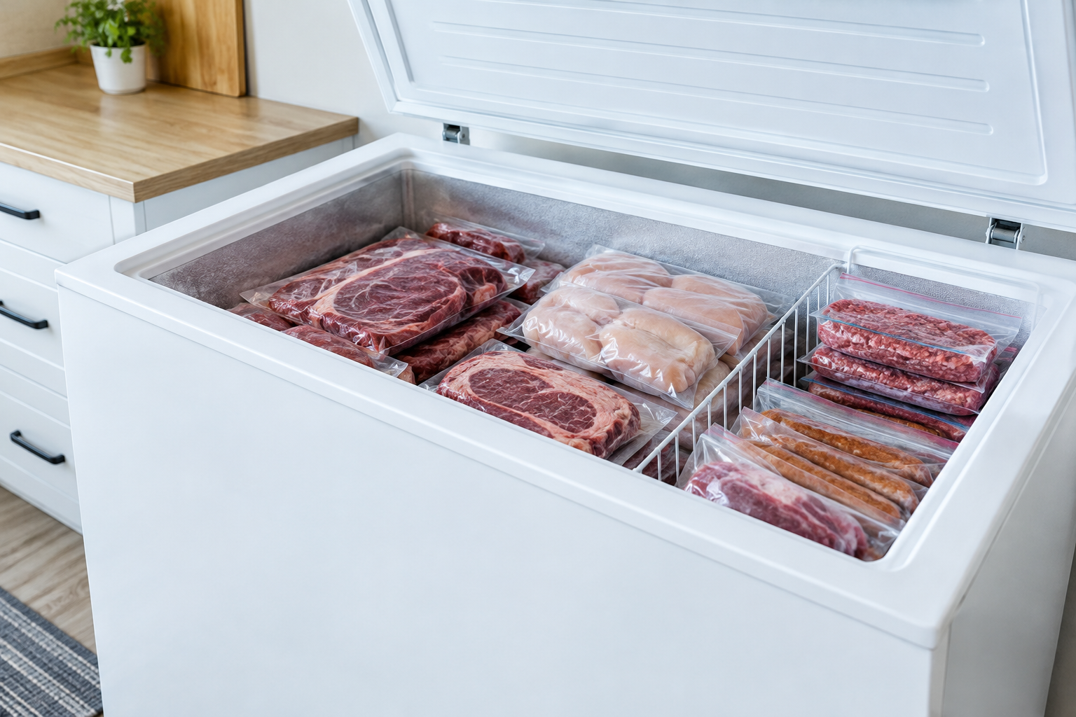 how much meat fits in a 5 cubic foot freezer How Much Meat Fits in a 5 Cubic Foot Freezer?